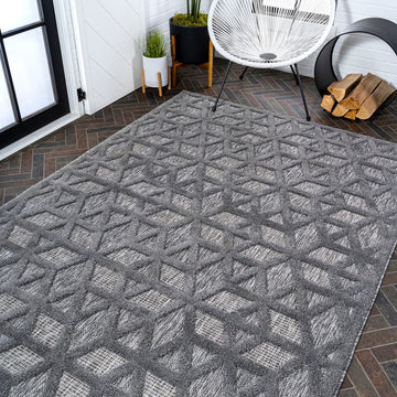 Talaia Neutral Geometric Indoor/outdoor Area Rug
